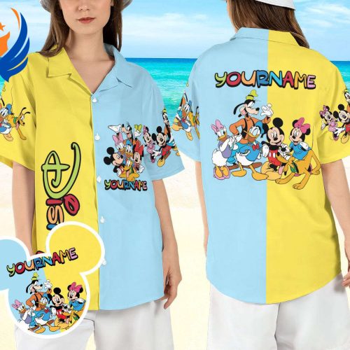 Disneyland Custom Mickey and Friends Hawaiian Shirt: Beach Aloha Shirt for a Magical Summer in WDW Magic Kingdom