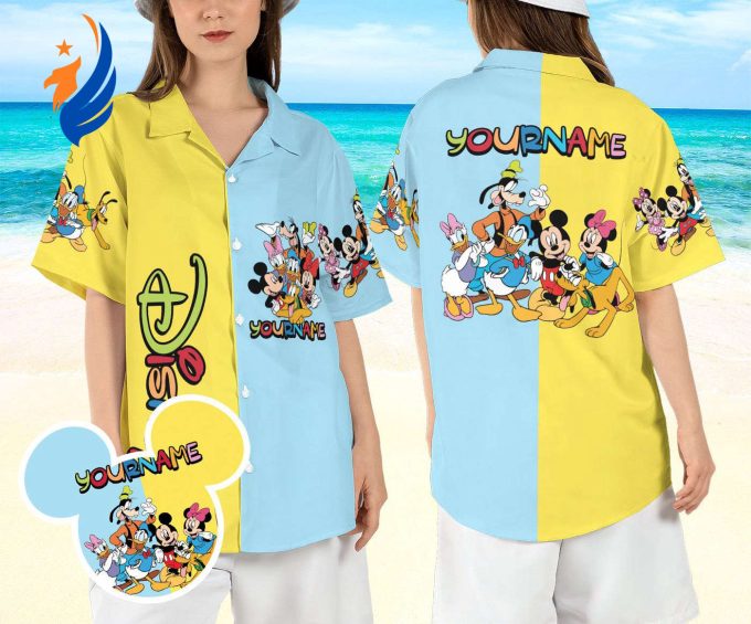 Disneyland Custom Mickey and Friends Hawaiian Shirt: Beach Aloha Shirt for a Magical Summer in WDW Magic Kingdom
