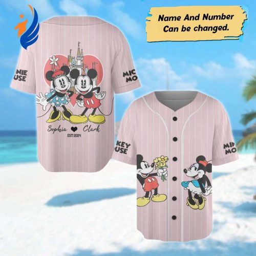 Custom Mickey and Minnie Baseball Jerseys – Cartoon Team for Magic Kingdom Family Trip