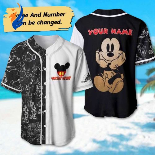 Custom Mickey Mouse Baseball Jersey – Retro Cartoon Shirt for Magic World Movie Fans