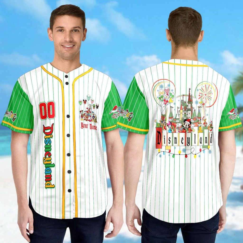 Disney Christmas Baseball Jersey: Custom Mickey & Friends Team Minnie Xmas Shirt Magic Kingdom Disney Christmas Baseball Jersey: Custom Mickey & Friends Team Minnie Xmas Shirt Magic Kingdom