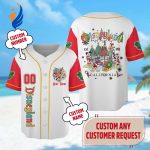 Custom Mickey Mouse Christmas Baseball Jersey – Mickey & Friends Team Minnie Xmas Party Shirt Magic Kingdom