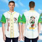 Custom Mickey Mouse Christmas Baseball Jersey – Festive Mickey Xmas Holiday Shirt for Magic Kingdom Team