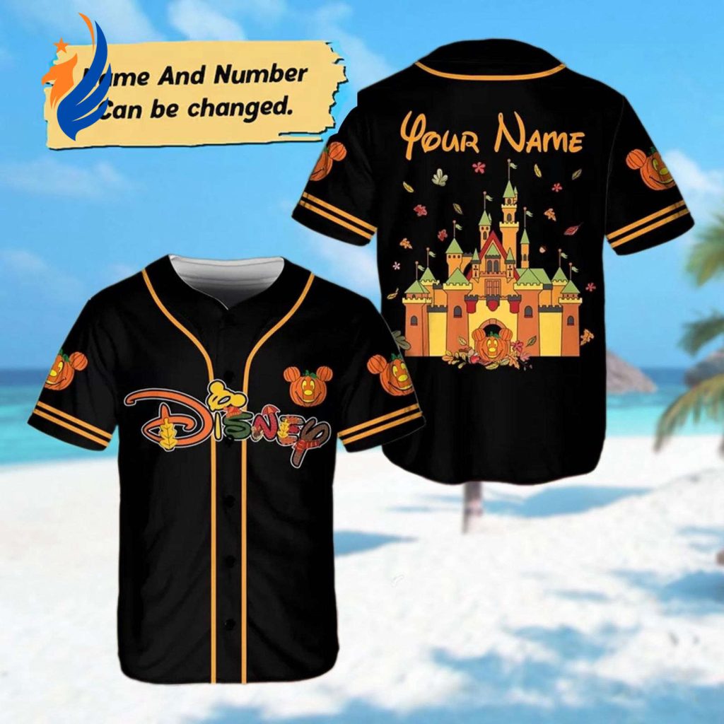 Custom Mickey & Minnie Halloween Baseball Jerseys Magic Kingdom Shirt Horror Castle Baseball Shirt Custom Mickey & Minnie Halloween Baseball Jerseys Magic Kingdom Shirt Horror Castle Baseball Shirt