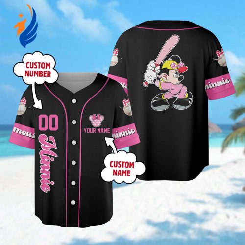 Personalized Minnie & Mickey Mouse Jersey – Custom Name & Number Baseball Tee for Magic Kingdom – Character Basketball Jersey Shirt Personalized Minnie & Mickey Mouse Jersey – Custom Name & Number Baseball Tee for Magic Kingdom – Character Basketball Jersey Shirt
