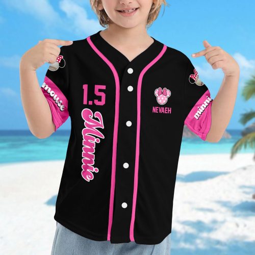 Personalized Minnie & Mickey Baseball Jerseys – Custom Name & Number Character Basketball Tee for Magic Kingdom Shop Now!