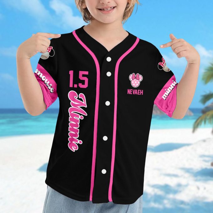 Personalized Minnie & Mickey Baseball Jerseys – Custom Name & Number Character Basketball Tee for Magic Kingdom Shop Now!