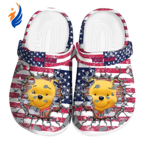 Custom Name Winnie The Pooh Freedom Splinter Clogs For Kids And Adults