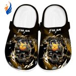 Custom Name Winnie The Pooh Gothic Skull Black Clogs For Kids And Adults