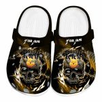Custom Name Winnie The Pooh Gothic Skull Black Clogs For Kids And Adults