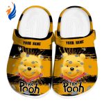 Custom Name Winnie The Pooh Paint Splatter Grafics Yellow Clogs For Kids And Adults Custom Name Winnie The Pooh Paint Splatter Grafics Yellow Clogs For Kids And Adults