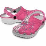 Custom Name Winnie The Pooh Piglet Contrasting Stripes Pink Clogs For Kids And Adults