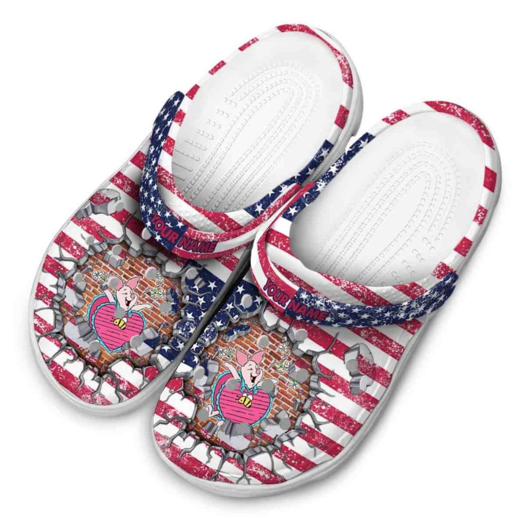 Custom Name Winnie The Pooh Piglet Freedom Splinter Clogs For Kids And Adults Custom Name Winnie The Pooh Piglet Freedom Splinter Clogs For Kids And Adults