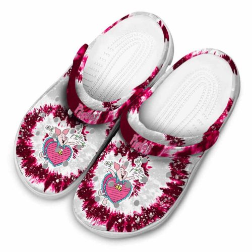Custom Name Winnie The Pooh Piglet Radiant Burst Effect Clogs For Kids And Adults