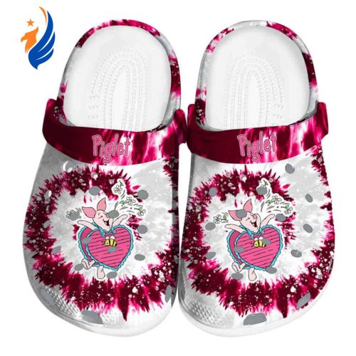 Custom Name Winnie The Pooh Piglet Radiant Burst Effect Clogs For Kids And Adults