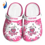 Custom Name Winnie The Pooh Piglet Splash Art Pink Clogs For Kids And Adults Custom Name Winnie The Pooh Piglet Splash Art Pink Clogs For Kids And Adults