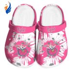 Custom Name Winnie The Pooh Piglet Splatter Grafics Pink Clogs For Kids And Adults