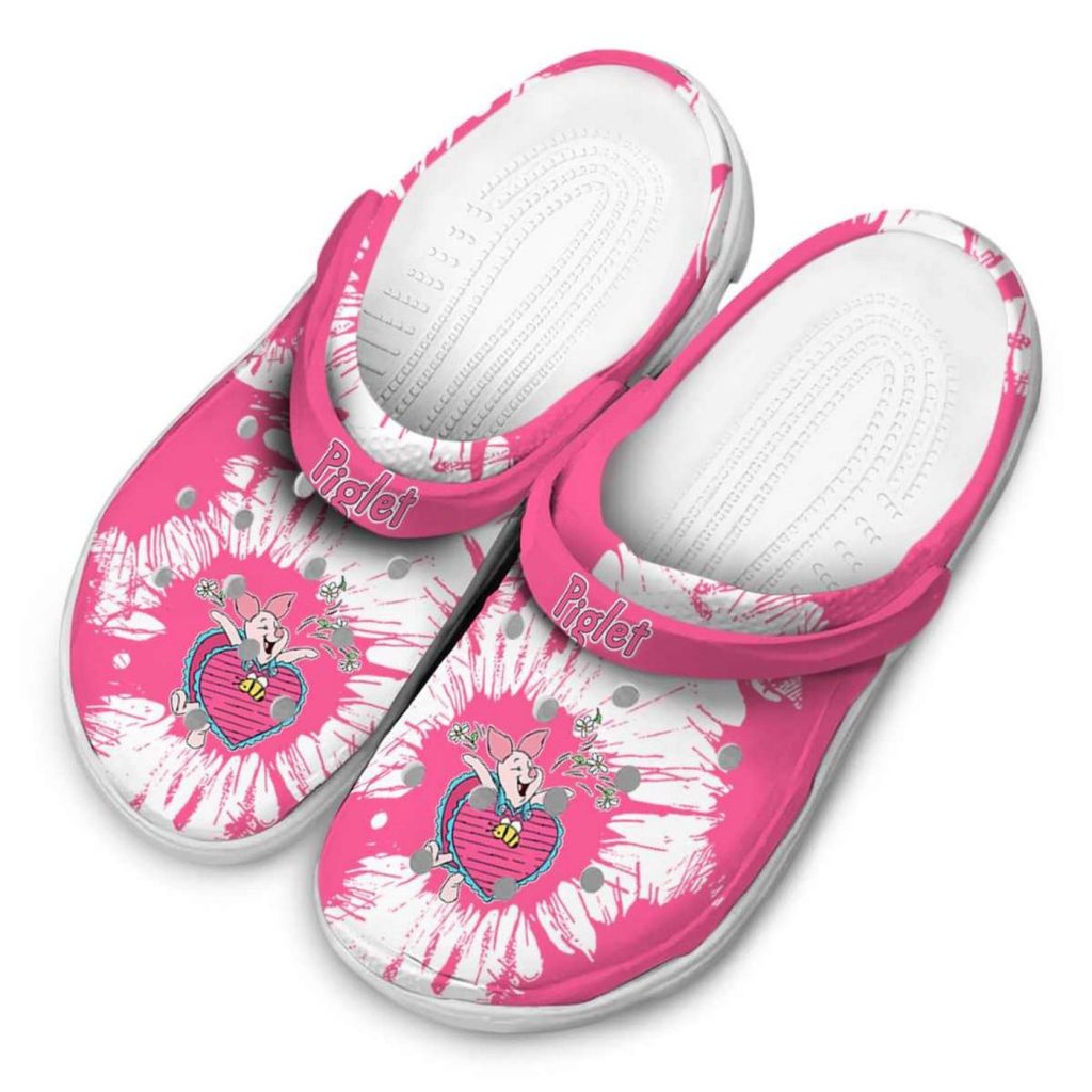Custom Name Winnie The Pooh Piglet Splatter Grafics Pink Clogs For Kids And Adults Custom Name Winnie The Pooh Piglet Splatter Grafics Pink Clogs For Kids And Adults
