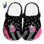 Custom Name Winnie The Pooh Piglet Stellar Stripes Theme Black Pink Clogs For Kids And Adults