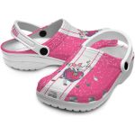 Custom Name Winnie The Pooh Piglet Vertical Stripes Pink Clogs For Kids And Adults Custom Name Winnie The Pooh Piglet Vertical Stripes Pink Clogs For Kids And Adults