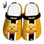 Custom Name Winnie The Pooh Vertical Stripes Clogs For Kids And Adults Custom Name Winnie The Pooh Vertical Stripes Clogs For Kids And Adults