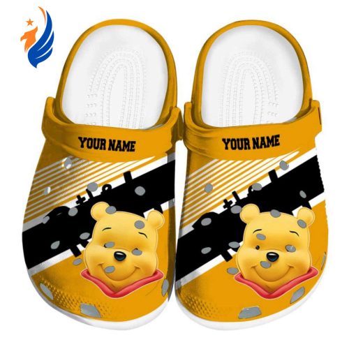 Custom Name Winnie The Pooh Vibrant Dual Tone Clogs For Kids And Adults