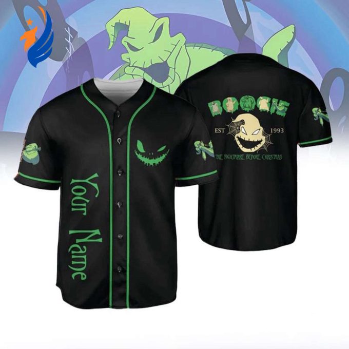 Spooky Custom Oogie Boogie Baseball Jersey: Nightmare Before Christmas Shirt Halloween & Horror Character