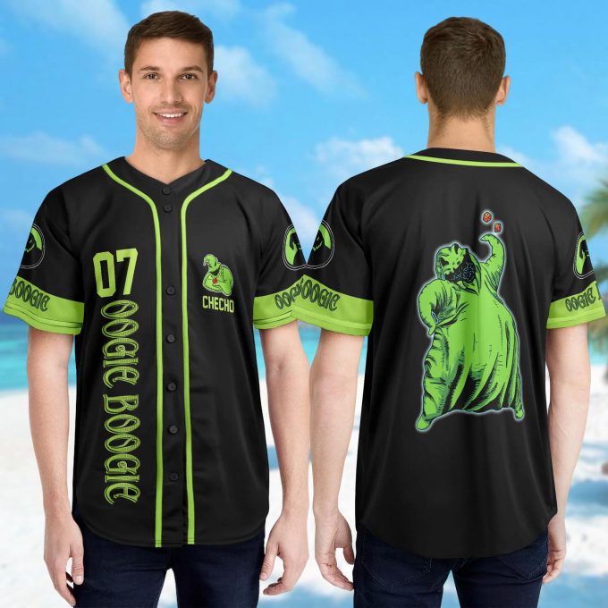 Custom Oogie Boogie Halloween Baseball Jersey – Nightmare Before Christmas Team Shirt
