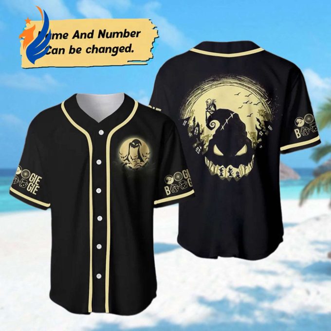 Spooky Custom Oogie Boogie Halloween Baseball Jersey – Nightmare Before Christmas Shirt