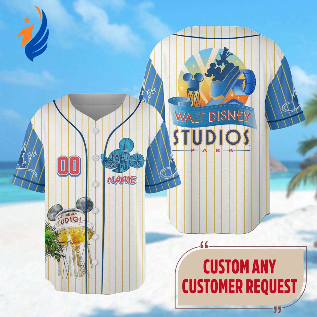 Custom Parc Walt Studios Baseball Jersey – Mickey Mouse Team Shirt for Magic Kingdom & Theme Park Family Trip Custom Parc Walt Studios Baseball Jersey – Mickey Mouse Team Shirt for Magic Kingdom & Theme Park Family Trip