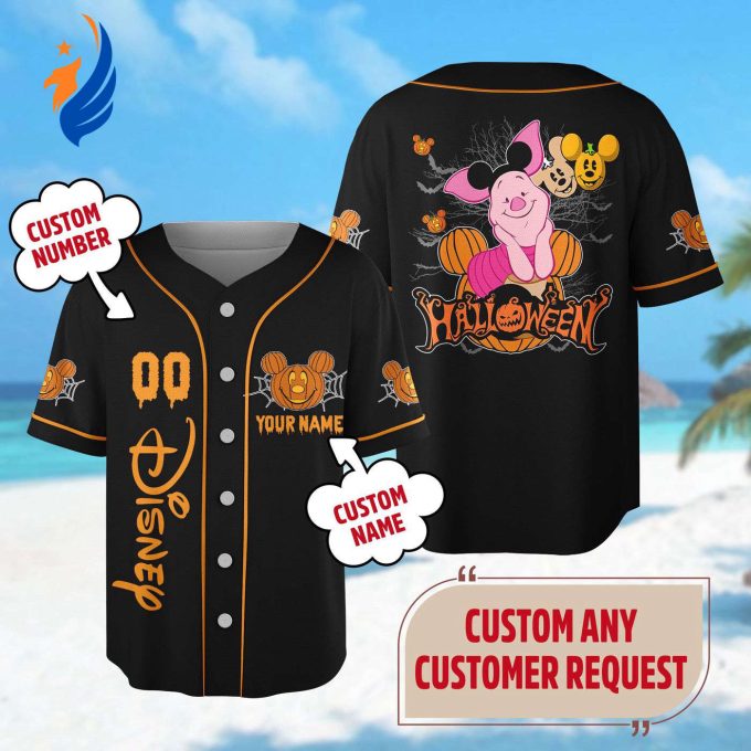 Custom Piglet Baseball Jersey – Winnie the Pooh Halloween Team Shirt Piglet Pumpkin Design Magic Kingdom Tee Trick Or Treat Gift Custom Piglet Baseball Jersey – Winnie the Pooh Halloween Team Shirt Piglet Pumpkin Design Magic Kingdom Tee Trick Or Treat Gift