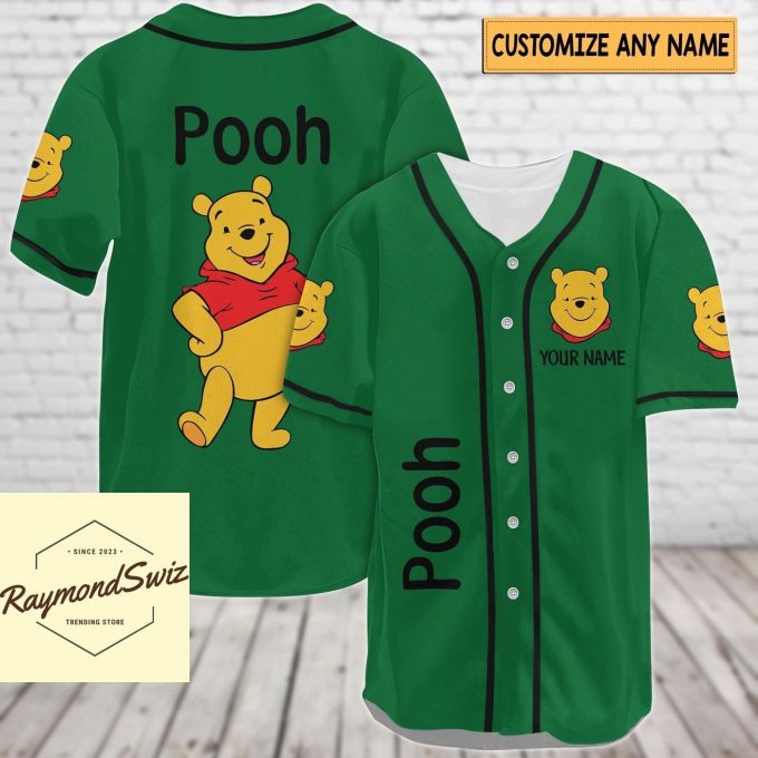 Get Your Custom Pooh Jersey Shirt – Perfect Baseball Shirt for Pooh Bear Fans!