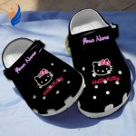 Customized Unique Clogs Hello Kitty Black Clogs For Kids And Adults Customized Unique Clogs Hello Kitty Black Clogs For Kids And Adults
