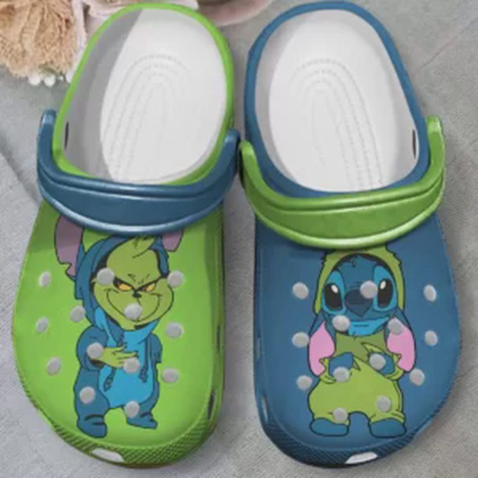 Cute Cartoon Character And Grinches Clogs