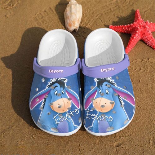 Cute Eeyore Winnie The Pooh Blue Clogs For Kids And Adults