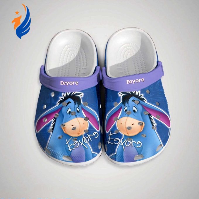 Cute Eeyore Winnie The Pooh Blue Clogs For Kids And Adults Cute Eeyore Winnie The Pooh Blue Clogs For Kids And Adults