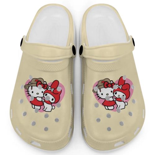 Cute Hello Kitty And My Melody Banana Clogs For Kids And Adults