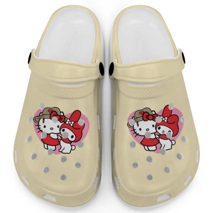 Cute Hello Kitty And My Melody Banana Clogs For Kids And Adults