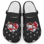 Cute Hello Kitty And My Melody Black Clogs For Kids And Adults Cute Hello Kitty And My Melody Black Clogs For Kids And Adults
