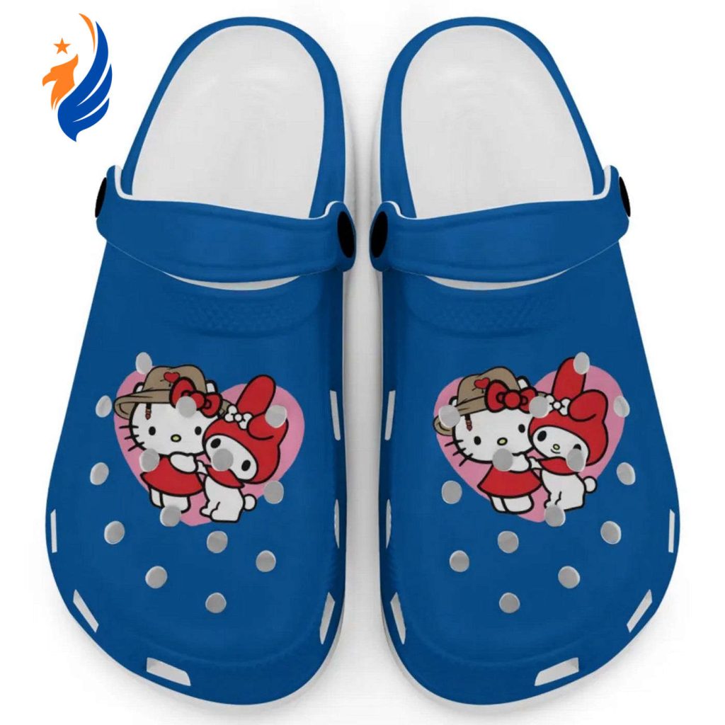Cute Hello Kitty And My Melody Blue Clogs For Kids And Adults Cute Hello Kitty And My Melody Blue Clogs For Kids And Adults