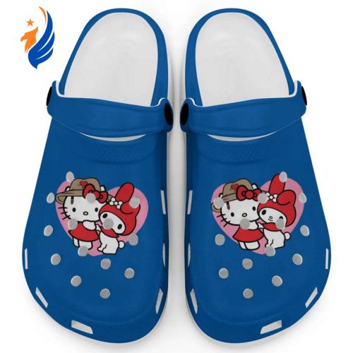 Cute Hello Kitty And My Melody Blue Clogs For Kids And Adults