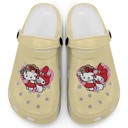 Cute Hello Kitty And My Melody Butter Clogs For Kids And Adults