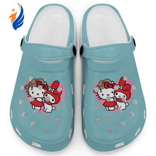 Cute Hello Kitty And My Melody Chalky Mint Clogs For Kids And Adults