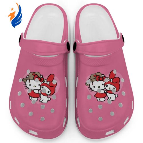 Cute Hello Kitty And My Melody Crunchberry Clogs For Kids And Adults