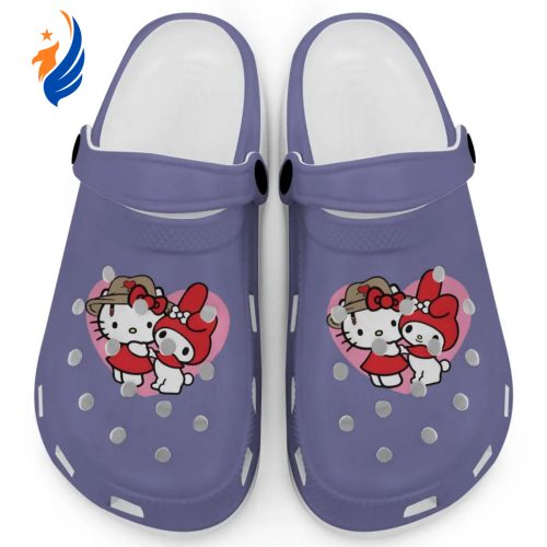 Cute Hello Kitty And My Melody Grape Clogs For Kids And Adults