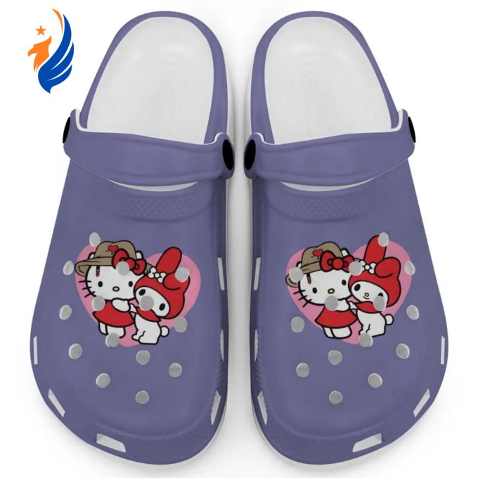 Cute Hello Kitty And My Melody Grape Clogs For Kids And Adults Cute Hello Kitty And My Melody Grape Clogs For Kids And Adults