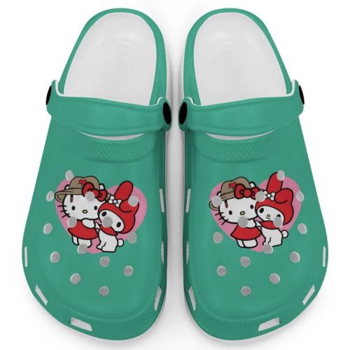 Cute Hello Kitty And My Melody Grass Clogs For Kids And Adults