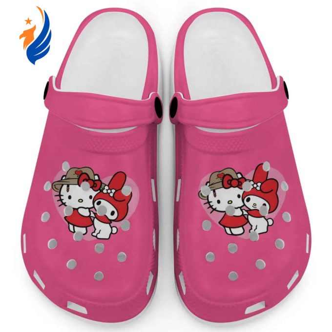 Cute Hello Kitty And My Melody Heliconia Clogs For Kids And Adults