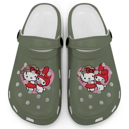 Cute Hello Kitty And My Melody Hemp Clogs For Kids And Adults