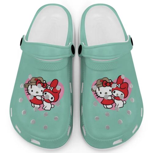 Cute Hello Kitty And My Melody Island Reef Clogs For Kids And Adults